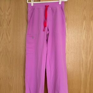 NWT Figs Pink Cloud Isabella Wide Leg Scrub Pants